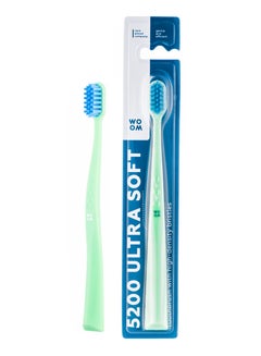 Buy WOOM Toothbrush 5200 Ultra Soft for Sensitive Teeth and Gums, Green in UAE