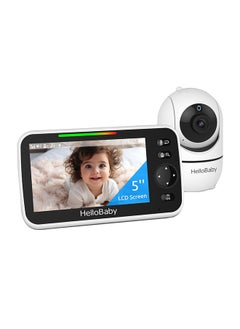 Buy Upgrade Monitor, 5'' Sreen With 30-Hour Battery, Pan-Tilt-Zoom Video Baby Monitor With Camera And Audio in UAE