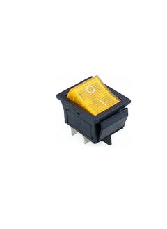 Buy KNP KCD4 Yellow 4 Pin Rocker Switch is a durable and reliable switch designed for controlling electrical circuits with ease It features a bright yellow actuator for clear visual indication of the switchs status making it ideal for a wide range of applications from household appliances to industrial equipment. in UAE