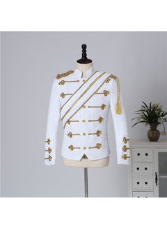 اشتري Mens Sequin Blazer Michael Jackson Style White في السعودية