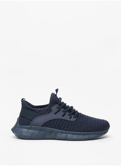 Buy Men Textured Sports Shoes with Lace Detail in UAE