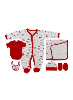 اشتري AURA KIDS 6 Pieces Baby Gift Set Red في الامارات