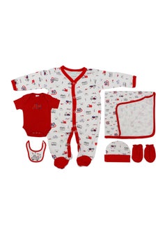 Buy AURA KIDS 6 Pieces Baby Gift Set Red in UAE