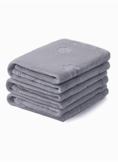 اشتري Pet Flannel Blankets, SYOSI 3 Blankets Super Soft Fluffy Premium Fleece Pet Blanket Flannel Throw for Dog Puppy Cat Paw 60CMX40CM (Light Gray) في الامارات