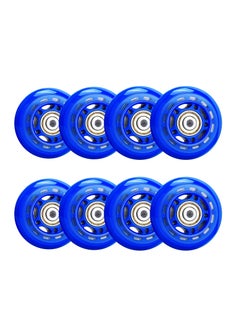 اشتري 8 Pack 64mm, 82A/84A Inline Skate Wheels with ABEC-7 Bearing, Indoor/Outdoor Roller Skate Wheels, Roller Blade Skating Wheels, Training Wheels for Scooters,Beginner  Roller Blades Replacement Wheel في السعودية