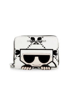 Buy Karl Lagerfeld Paris Logo Faux Leather Card Wallet in UAE