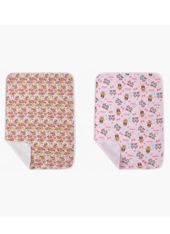 اشتري Reusable Changing mat - Printed Pink & Flower Pink-Pack of 2 في الامارات