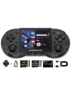 Buy ANBERNIC RG353P Handheld Game Console Support 5G WiFi 4.2 Bluetooth Dual OS +Android 11, Linux RK3566 64BIT 3.5 Inch IPS Screen 3500mAh Battery (Black 128G) in UAE