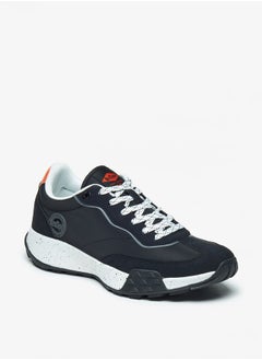 اشتري Men's Textured Sports Shoes with Chunky Sole and Lace-Up Closure في الامارات