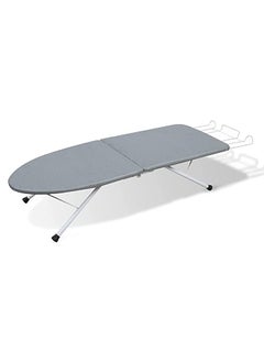 اشتري Ironing Board,Tabletop Foldable Small Iron Board with Steam Iron Rest, Portable Ironing Board with Lightweight Heat Resistant Cover and 100% Cotton Pad for Laundry Home, 97 * 30 * 19cm في السعودية