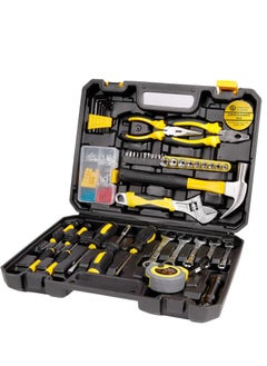 Buy 110 Piece Socket Wrench Household Repair Tool Combination Package, Mixed Tool Set Hand Tool Kit with Plastic Toolbox Storage Case in UAE