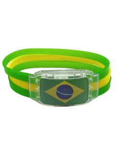 Buy LED Glow Bracelets Light Up Wristbands Brazil National Flag LED Bracelet 2022 Qatar World Cup Football Team Cheer Props in UAE