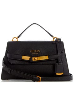 Buy GUESS Enisa Top Handle Flap Bag Black in Saudi Arabia