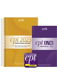 Buy Cpt Professional 2023 And E/M Companion 2023 And Cpt Quickref App Bundle by American Medical Association Paperback in UAE