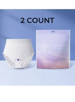 Buy Disposable Period Pants for Sanitary Protection, 2 Count Sanitary Pads Pant Style, Protective Underwear for Women, Super Guard Short Type in UAE
