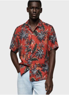 Buy Hawaiian Print Regular Fit Shirt in UAE