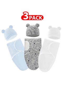 Buy 3 Pack Of Baby Swaddle Blanket Infant Sleeping Bag Baby Bath Towel Swaddling Wrap Sleep Bags Bedding Accessories Zero Size Multicolour in UAE