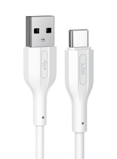 اشتري Moxedo Lite USB to USB-C Fast Charging Cable 1M Compatible for Samsung Galaxy S21, Note 20, M12, M52, A13, A23, A53, MacBook Pro, Nintendo Switch, Huawei, PS5, etc. (White) في الامارات