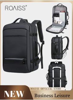 اشتري Multi Purpose Large Capacity Laptop Backpack with USB Charge Men Extra Large Carry On Backpack Men Water Resistant Traveling Suitcase Weekender Bag Daypack for Business في السعودية