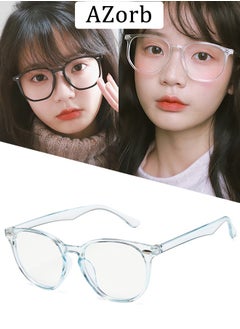 Buy Round Blue Light Glasses for Women Men Reading Glasses Computer Eyeglasses Gaming Eye Glasses for Men Ladies  Anti Blue Light Blocking Anti Radiation Clear Lens Eyewear. in Saudi Arabia