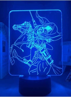 Buy D Anime lamp for Kids Anime Attack on Titan 3D Lamp Erwin Smith Light for Bedroom Decoration Kids Gift Attack on Titan LED Multicolor Night Light Erwin SmithTouch in UAE