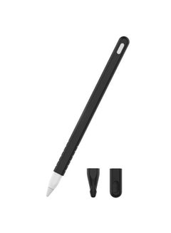 Buy Elastic Protective Silicone Replacement Stylus Pen Case For Apple Pencil 2 Black in Saudi Arabia