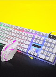 Buy Wired keyboard USB luminous mechanical keyboard in Saudi Arabia