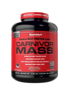 Buy Carnivor Mass Anabolic Beef Protein Gainer Chocolate Fudge Flavor 5.83 Lbs. in UAE