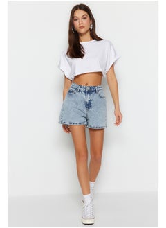 Buy Light Blue Denim Shorts TWOSS23SR00199 in Egypt