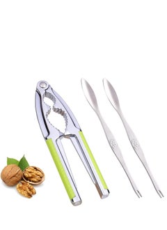 Buy SYOSI Nut Cracker Nutcracker Seafood Tools Walnut Cracker for All Nuts Heavy Duty Shell Cracker with 2 PCS Forks Picks Lobster Crab Crackers with Non-slip Handle in UAE