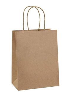 اشتري ecoway Kraft Paper Bags 50PcsSmall Paper Gift Bags with Handles Bulk, Paper Shopping Bags Kraft Bags Party Bags Gift Bags Brown في الامارات