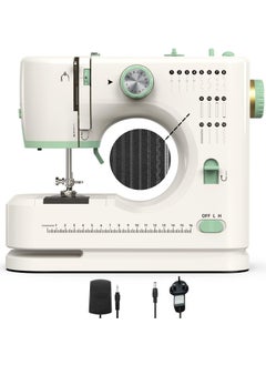 Buy Electric Sewing Machine Double Needle and Double Thread, 16 Stitches, Reversible Two-Way Home Portable Sewing Machine Suitable for Sewing Fabrics or Leather, Etc in Saudi Arabia