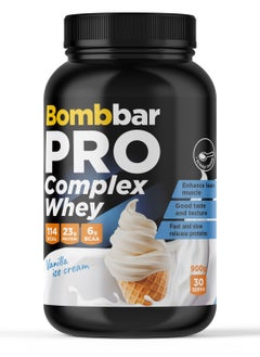 Buy Pro Whey Protein Complex with Vanilla Ice Cream Flavor 900g in UAE