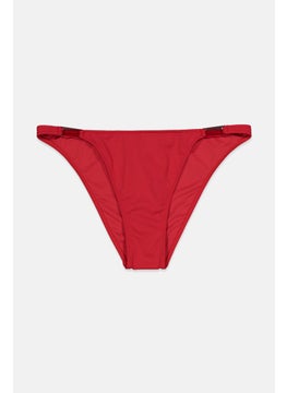 اشتري Women Pull,On Plain Bikini Bottom, Red في السعودية