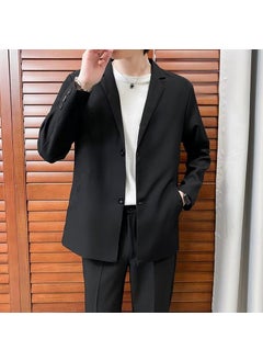 Buy Spring Autumn Korean Casual Blazer Men Black high-end in Saudi Arabia