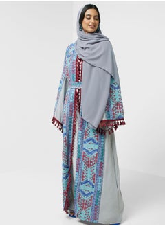 اشتري Embroidered Belted Abaya في السعودية