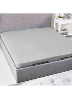 Buy Ballina Solid Cotton King Fitted Sheet 200 x 33 x 180 cm in Saudi Arabia