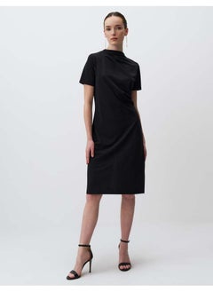 اشتري Zero Neck Short Sleeve Midi Dress في مصر