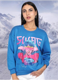 Buy Graphic Print Oversized Sweatshirt in Saudi Arabia