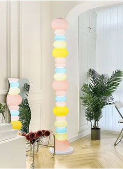 Buy Rainbow Candy Floor Lamp Macaron Lamp Atmosphere Lamp Standing Lamp Decor Lighting for Home Hotel Office Living Room Bedroom Office Salon Retail LED 3 Colour Adjustable Marble Base H155xL30xW30 cm in UAE