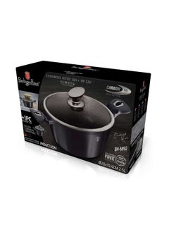 اشتري Aluminium Casserole with Lid 28 cm, Metallic Line Carbon Pro Edition, Grey, Hungary في الامارات