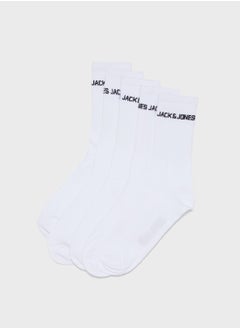 Buy 5 Pack Logo Crew Socks in UAE