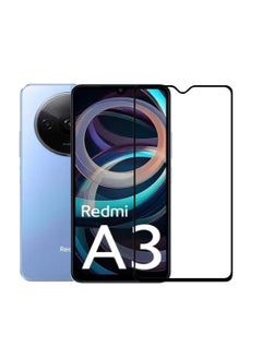 Buy (Redmi A3) Glass Screen Protector HD Clear Anti Shock with Metal Frame in Egypt