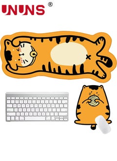 Buy 2-in-1 Cute Gaming Mouse Pad,Kawaii Cat Anime Mouse Mat, Extended Large Mouse Mat And Small Mousepad,Nonslip Rubber Base,Keybord Desk Pad For Office Home,Stitched Edges Mice Pad For Girls Women in UAE