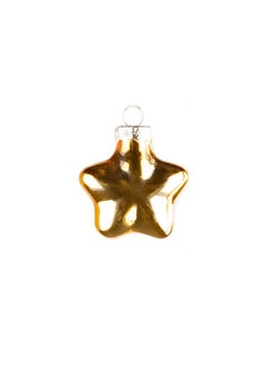 Buy Gulf Flowers Glass Christmas Decoration Art – 9 Pcs, Gold Ornament for Tree & Holiday Decoration in UAE