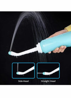 اشتري Portable Travel Bidet 500ml/17oz Portable Bidet for Toilet Handheld Postpartum Perineal Cleansing Childbirth Cleaner - for Outdoor, Camping, Travling, Personal Hygiene for Women (Blue) في السعودية