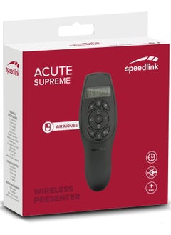 Buy Speedlink ACUTE SUPREME Presenter - Wireless - Integrated Laser Pointer - 11 Control Buttons - Air Mouse Mode - Timer Function, Black in Saudi Arabia