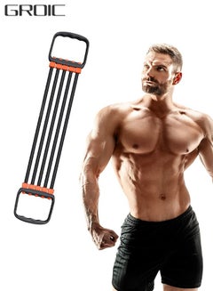 Buy Chest Expander or Chest Arm Legs Shoulder Back Muscles Training, 5 Tubes Ajustable Arm Strength Trainer, Chest Exerciser Resistance Bands for Home Fitness Muscle Training Body Building in UAE