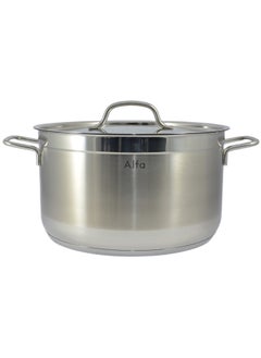 Buy Alfa Casserole - 8 Liter Capacity -18/10 Cr-Ni Stainless Steel 26X15Cm - Silver in UAE