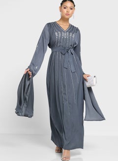 Buy Flared Sleeve Embellished Jalabiya in UAE